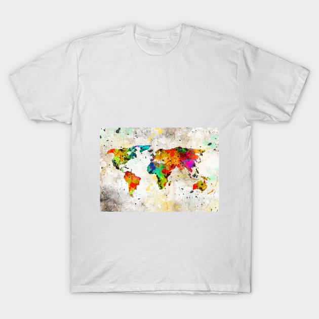 World map T-Shirt by RosaliArt
